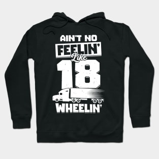 18 Wheeler Trucker Truck Driver Gift Hoodie